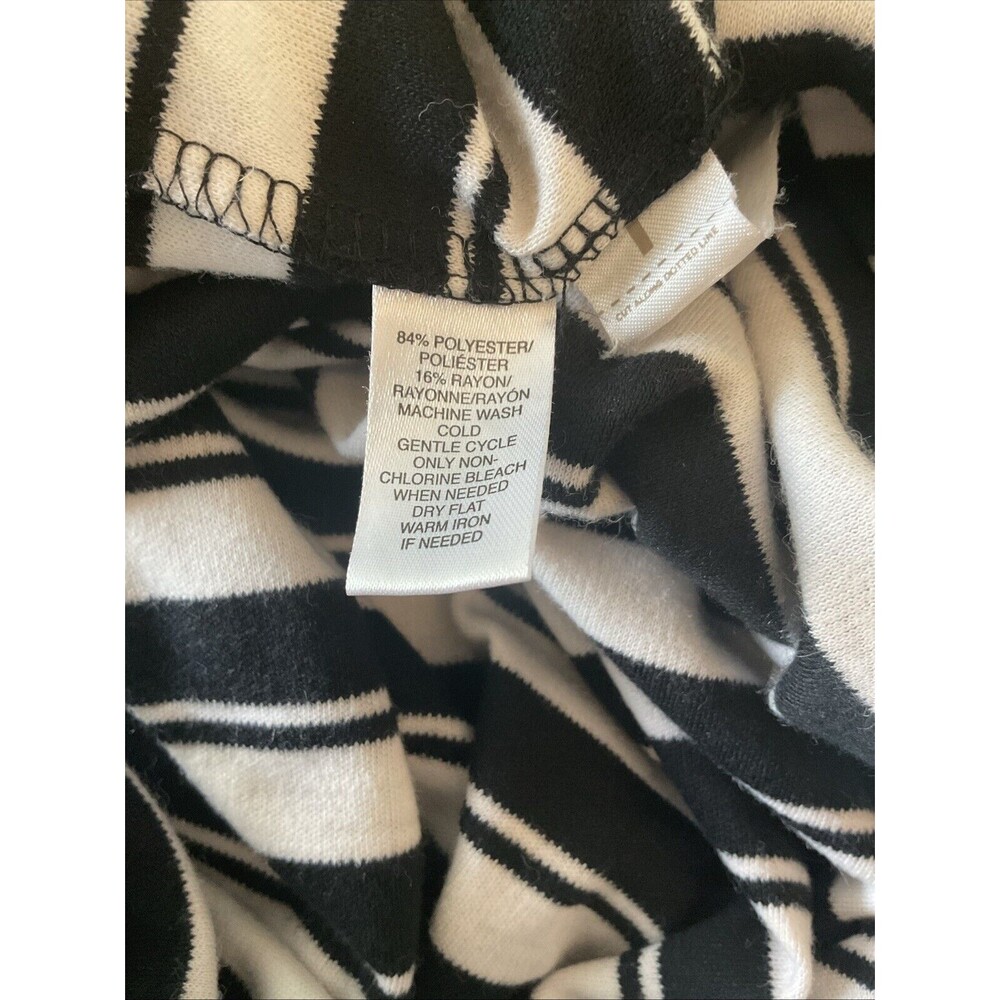 Ann Taylor Black & White Striped Boat Neck Dress – Size Medium - Picture 6 of 6